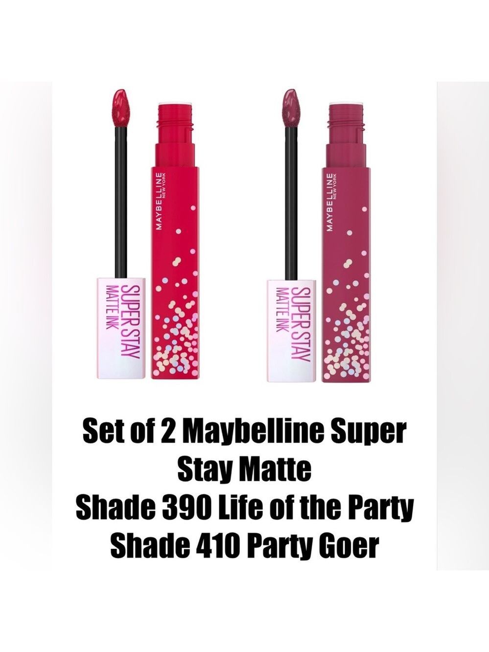 Set of 2 Maybelline Super Stay Matte Ink Lipstick Shades 390 & 410